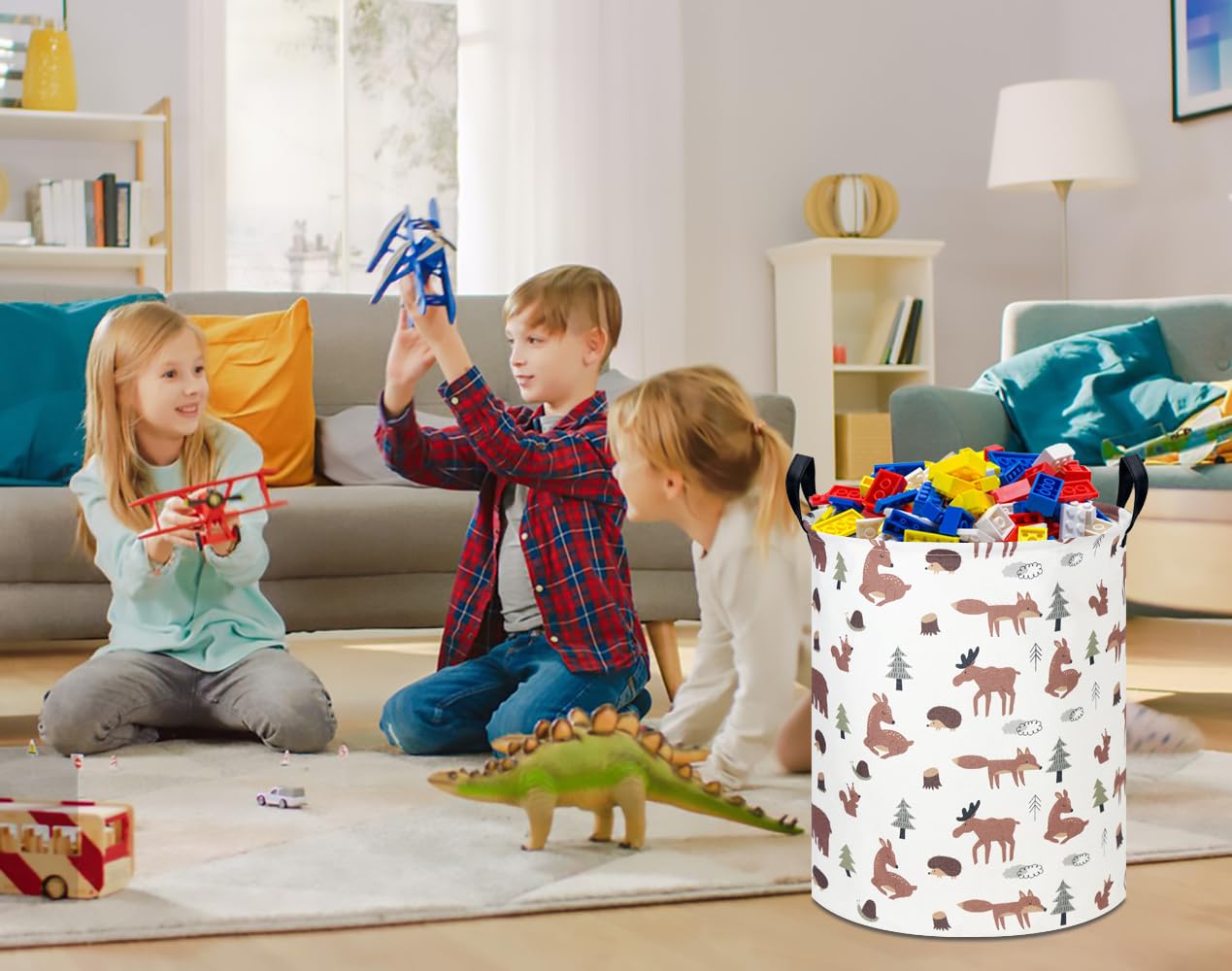 Clocor Kids Laundry Basket,Waterproof Baby Boys Nursery Hamper,Collapsible Fabric Storage Container,Toys Bin,Room Decor,Gift Bas