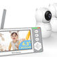 Baby Ganibs Baby Monitor with 2 Cameras Standby for 26-Hour Battery, Remote Control 4.3 IPS Video Baby Monitor No WiFi Up to 1