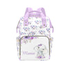 Personalized Diaper Bag Backpack for Women, Custom Name Nursing Mommy Daypack, Diaper Bag for Girls Boys, New Mom Gifts (Elephan