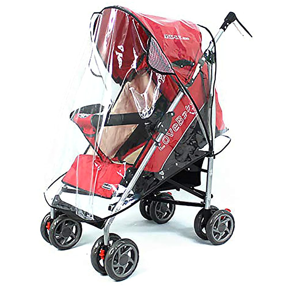 Fasoty Clear Stroller Rain Cover, Universal Waterproof Baby Stroller Travel Weather Shield From Wind Snow Dust, With Breathable