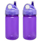 MEM WORLDSHOP Sustainable Grip-N-Gulp Water Bottle, 12 oz - 2 Pack (Purple) - Grip-N-Gulp Water Bottles, Leak Proof Sippy Cup, D