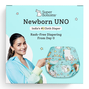Superbottoms Newborn Uno Cloth Diaper Reusable And Washable Cloth Diaper For Newborn Babies From 03 Months Softest And Safest D