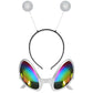 Cheerin Silver Alien Headband And Glasses - Martian Antenna Headband - Glitter Ball Head Boppers - Space Theme Costume - Alien C