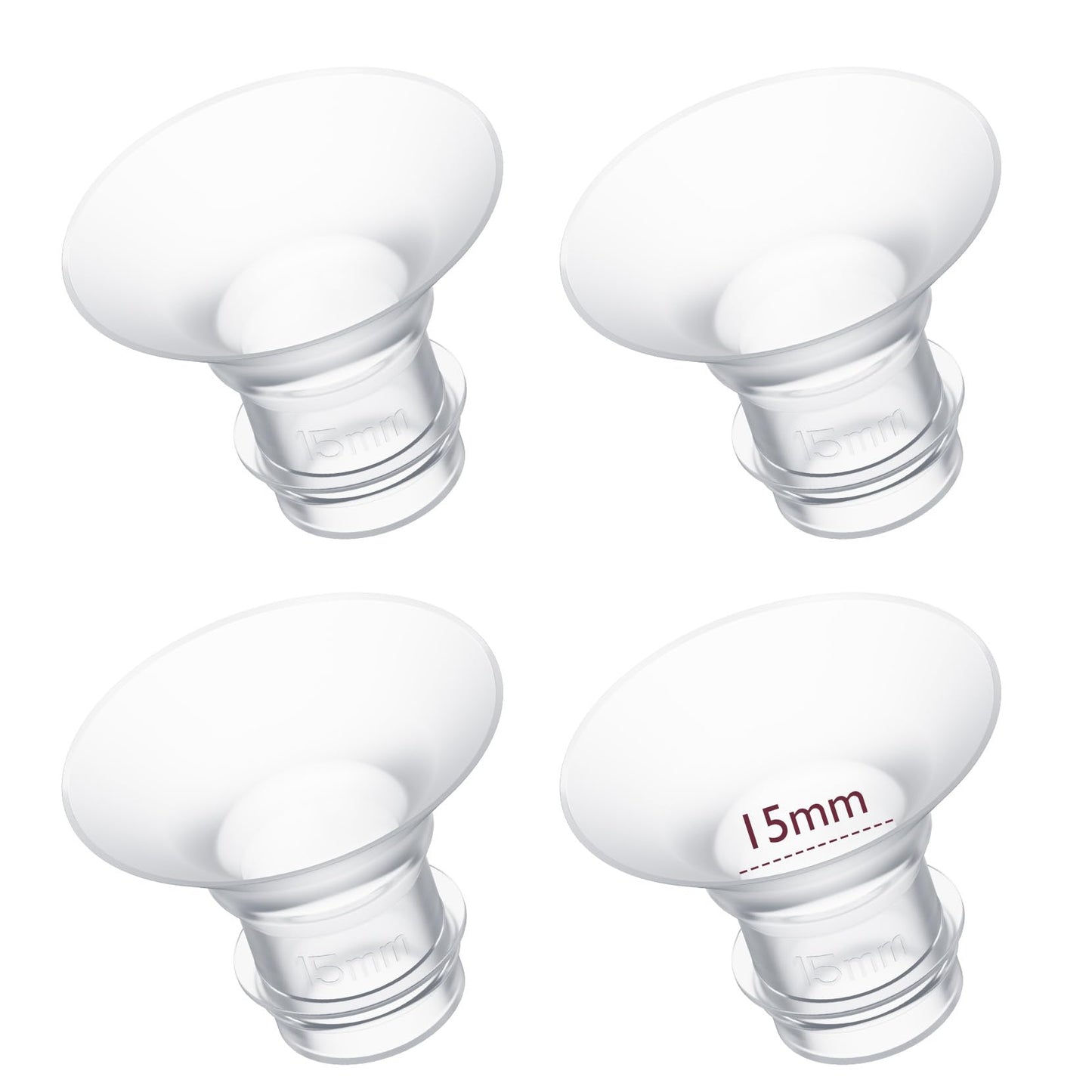 Momcozy Flange Insert 15Mm Compatible With 24Mm Flange/Shield Of Most Pumps, Insert For Breast Pump Replacement Accessories, 4Pc