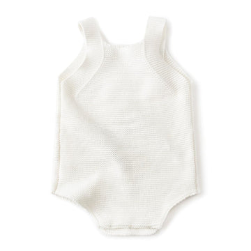 Simplee Kids Baby Girls Sunflower Knit Rompers White Knit Clothes For Newborn Baby Girls