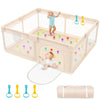 Abdtech Playpen for Babies and Toddlers 79x71inch - Extra Large Baby Gate Play Pen with Soft Breathable Mesh Cover - Indoor and 