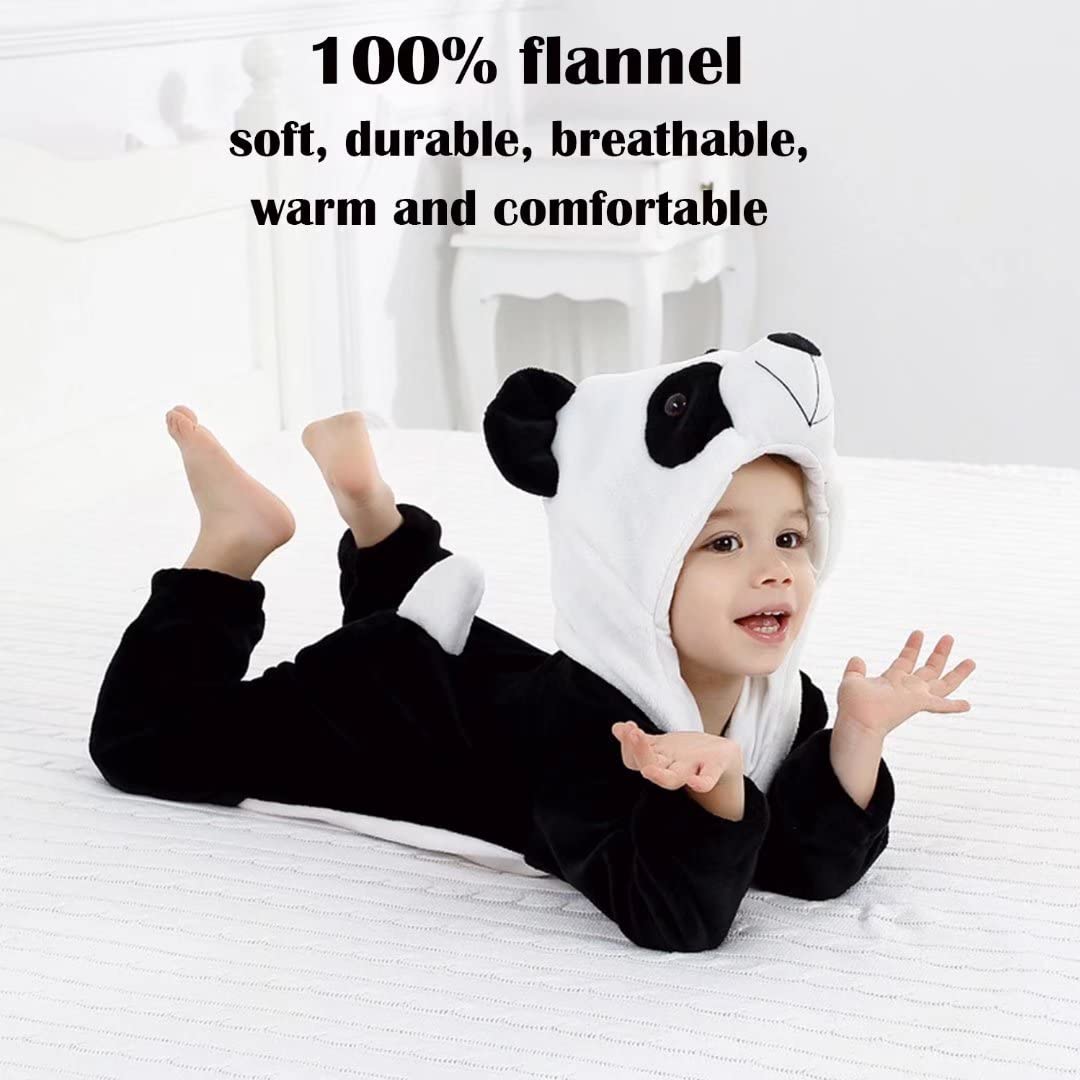 Qiaoniuniu Halloween Baby Panda Costumes Toddler Outfit Infants Cosplay Romper 6-12 Months