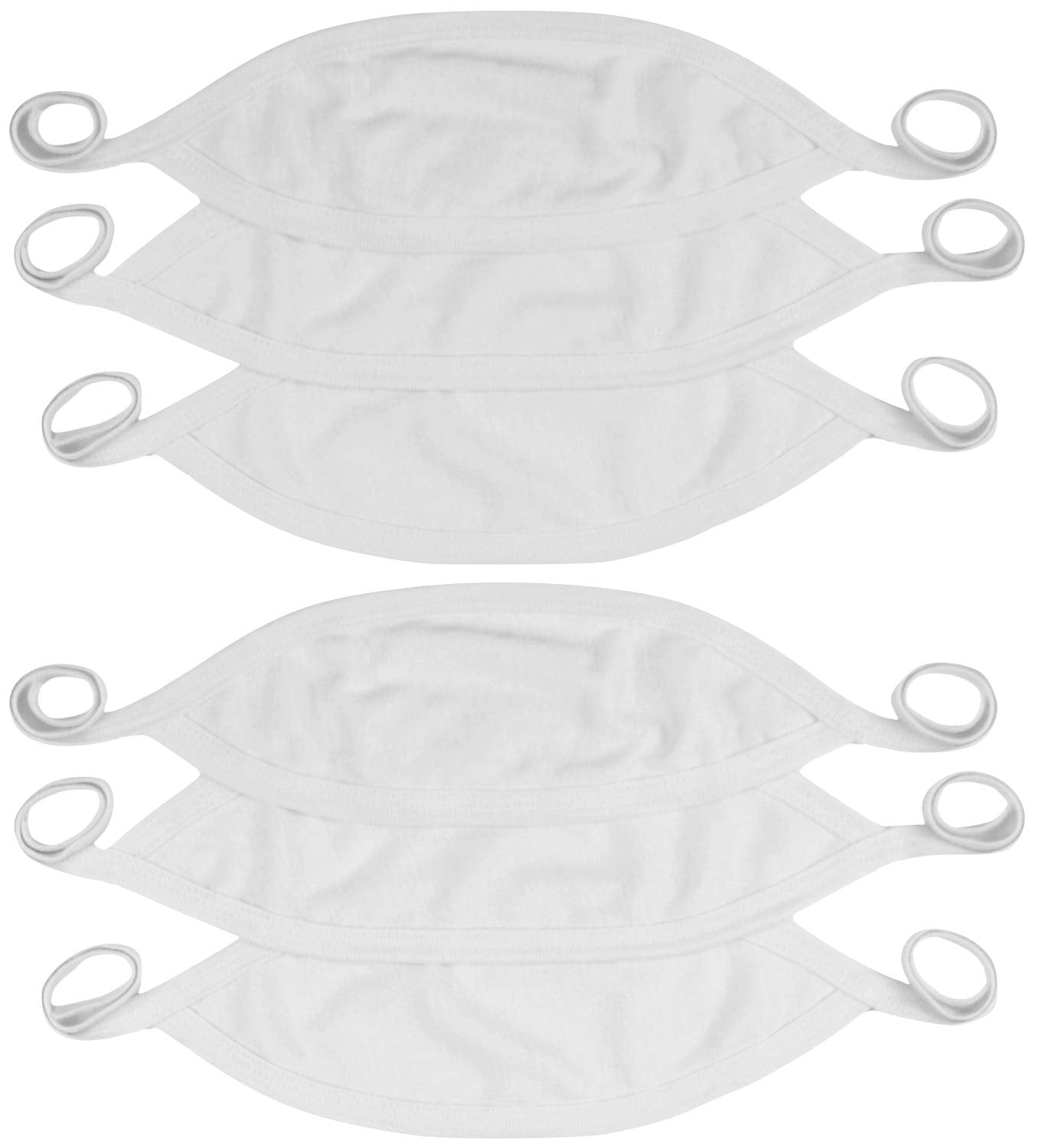 Tobeinstyle Babies' 6-Pack Comfortable Newborn Baby Belly Binder - White - One Size