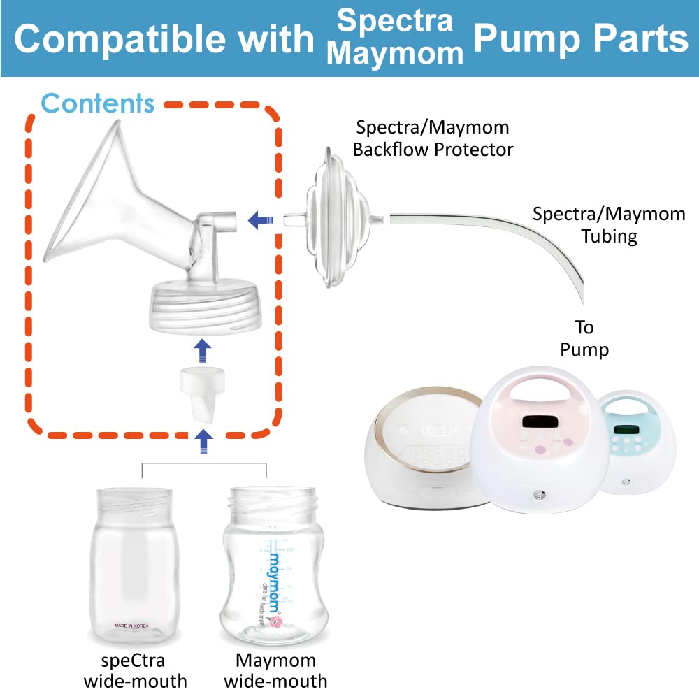 Maymom 17Mm Flange And Duckbill Valve Compatible With Spectra S1 Spectra S2 Spectra 9 Plus Not Original Spectra Pump Parts Repla