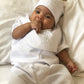 Estamico Infant Baby Boy 'S Girl 'S Christening Baptism Outfits Embroidered Cross Bib