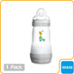 Mam Easy Start Anti-Colic Bottle, 9 Ounce (1-Count), Baby Essentials, Medium Flow Bottles With Silicone Nipple, Unisex Baby Bott