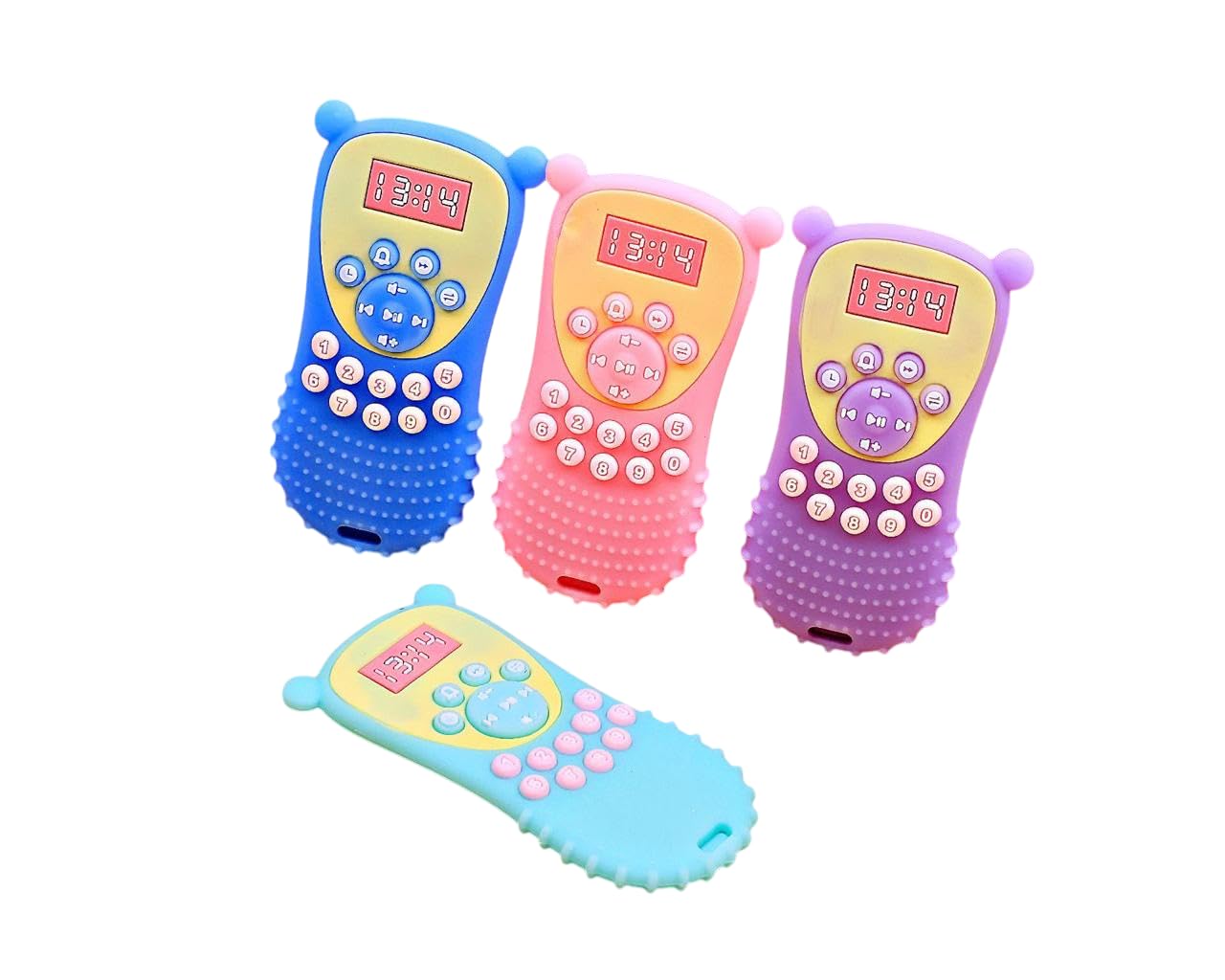 Babygo Silicone Remote Teether For Baby, Remote Teether 6 To 12 Months Baby, Helps Biting Skills Development, Colour & Shape Rec