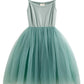 Lyxiof Toddler Tutu Dress Baby Girls Tulle Sleeveless Princess Party Sundress Green 7 Years