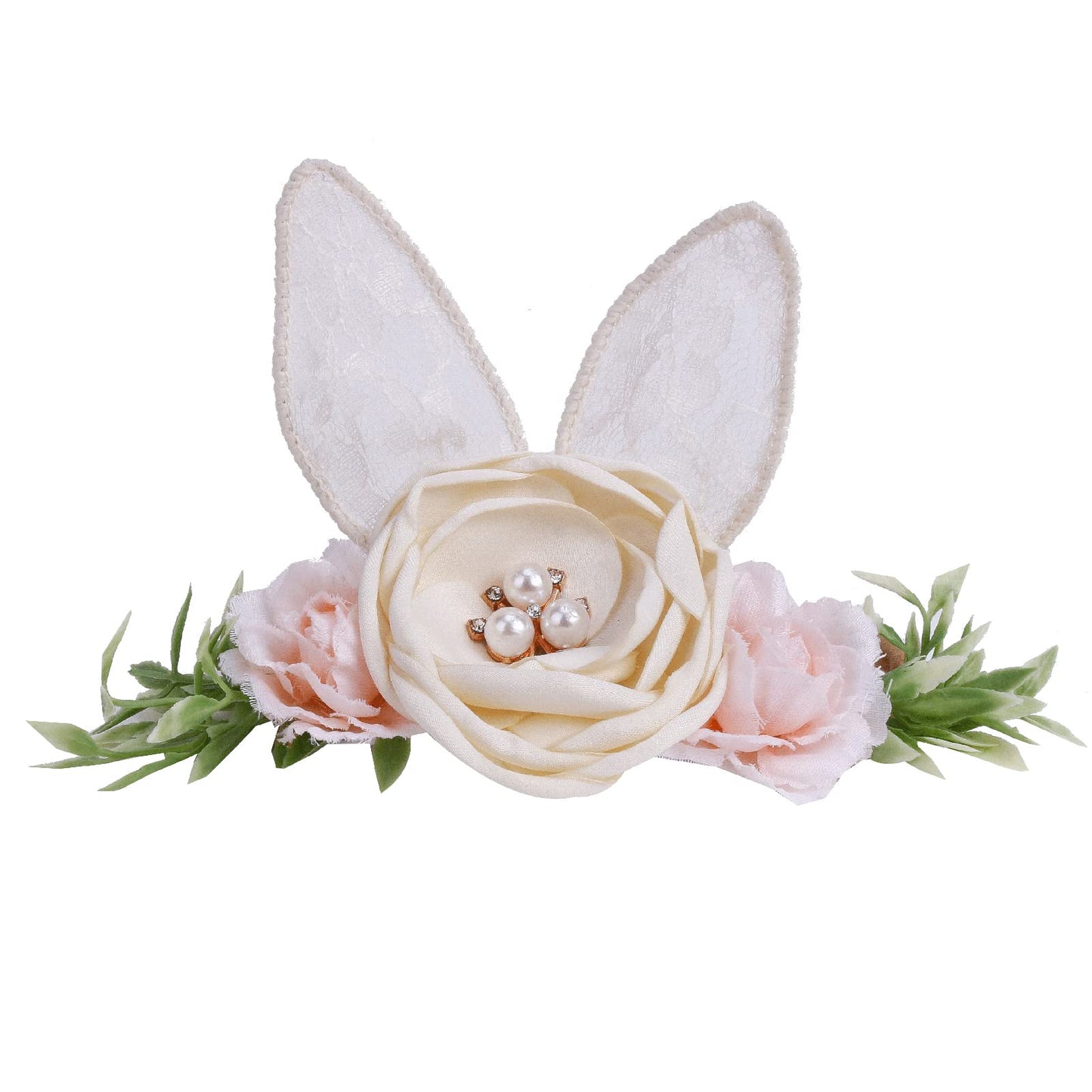 Mligril Baby Girl Floral Headbands Hair Bows Bunny Easter Headband Flower Crown Newborn Toddler Hair Accessories (1-6 Years Old)