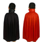 Gardeningwill Custome Black Red Reversible Dress Goth Devil Pirate Vampire Demon 35' Cloak