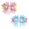 Easter Day Hair Clips for Little Girls Pink & Blue Bunny Hair Bow Clips with Alligator Clips Easter Hair Accessories No Slip Cut