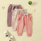 Yoawdats Baby Boys' & Girls' 3-Pack Pull-On Jogger Pants - Classic Fit Elastic Waist - Toddler & Infant Long Pants