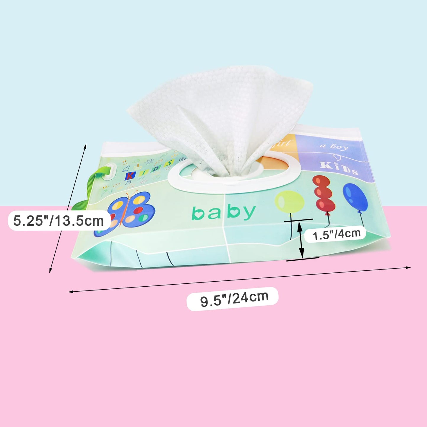 Dommare 4 Pack Baby Wipes Dispenser, Refillable Travel Wet Wipes Holder Portable Reusable Wipe Case Lightweight Waterproof With