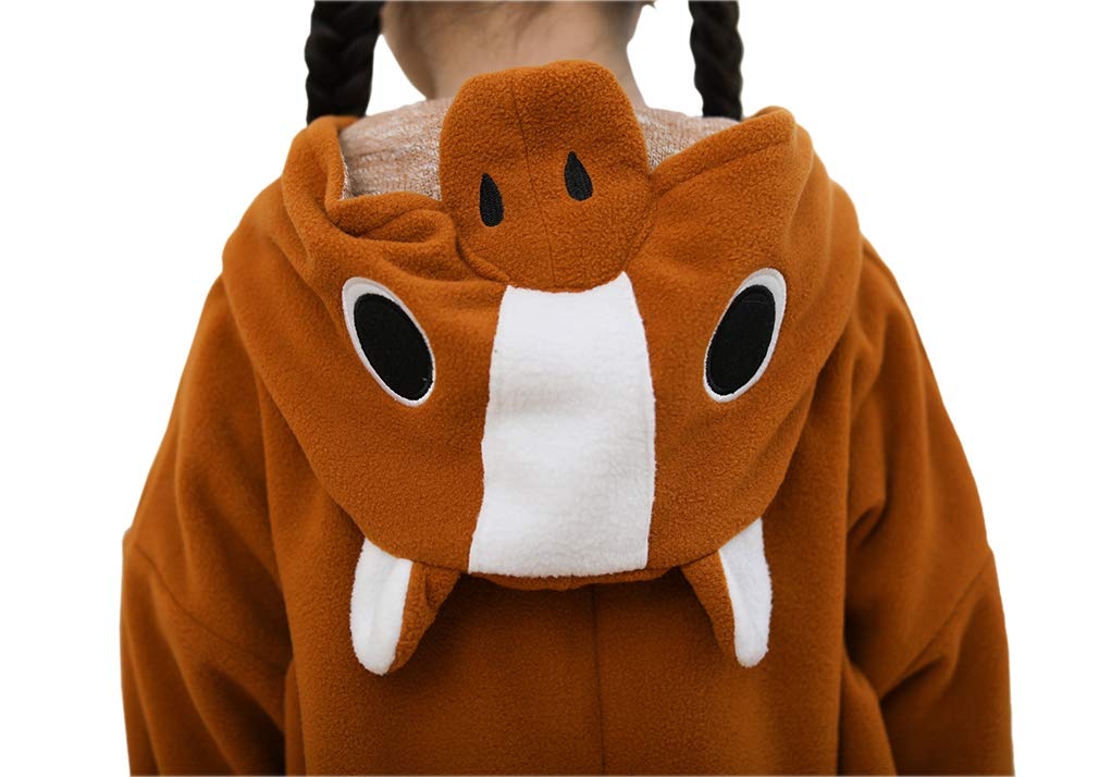 Yameng Girls And Boys Lovely Onesie Brown Horse Pajamas Soft Fleece Halloween Costume