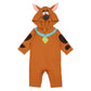Scooby-Doo Infant Baby Boys Zip Up Cosplay Coverall Tail Brown 12-18 Months