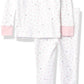 Honestbaby Girls' Organic Cotton 2-Piece Snug Fit Pajama Set, Love Dot, 5T