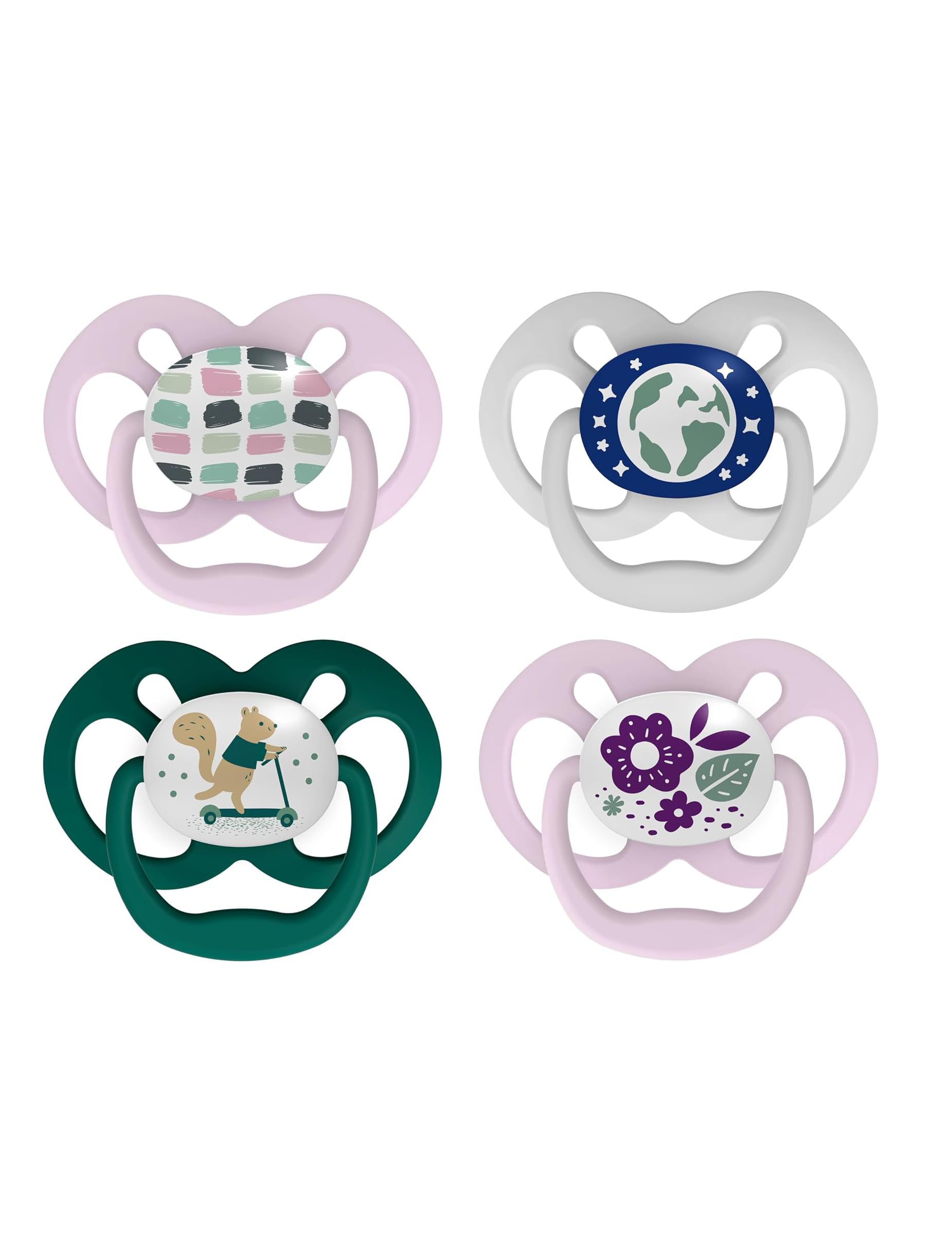 Dr. Brown'S Advantage Pacifiers, Stage 2, Pink, 6 -18 Month Old, 4 Count