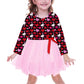 Toddler Valentine Dress Baby Girls Festival Heart Printed Tulle Dresses Sweet Love Holiday Outfits 1-2T