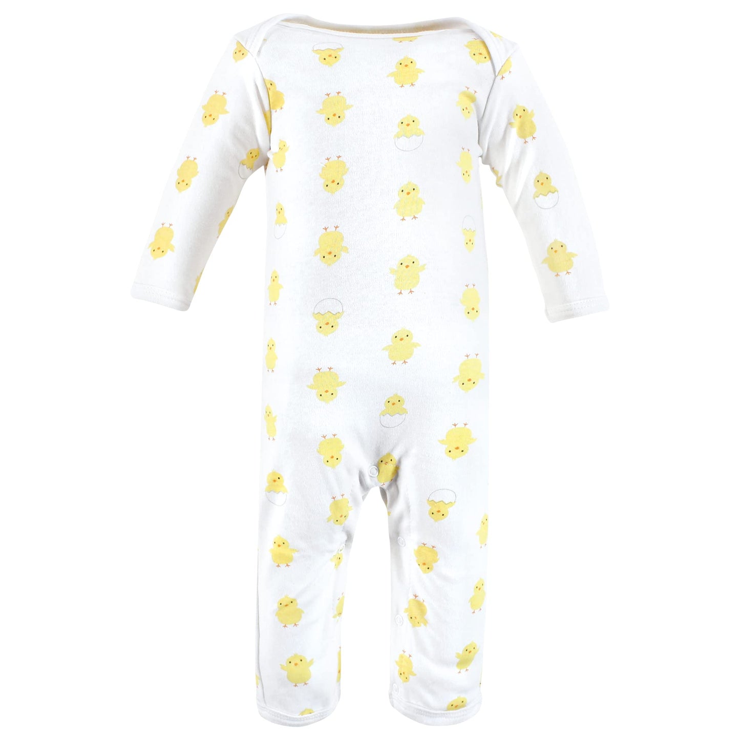 Hudson Baby Unisex Baby Cotton Coveralls, Eggstra Cute, 6-9 Months