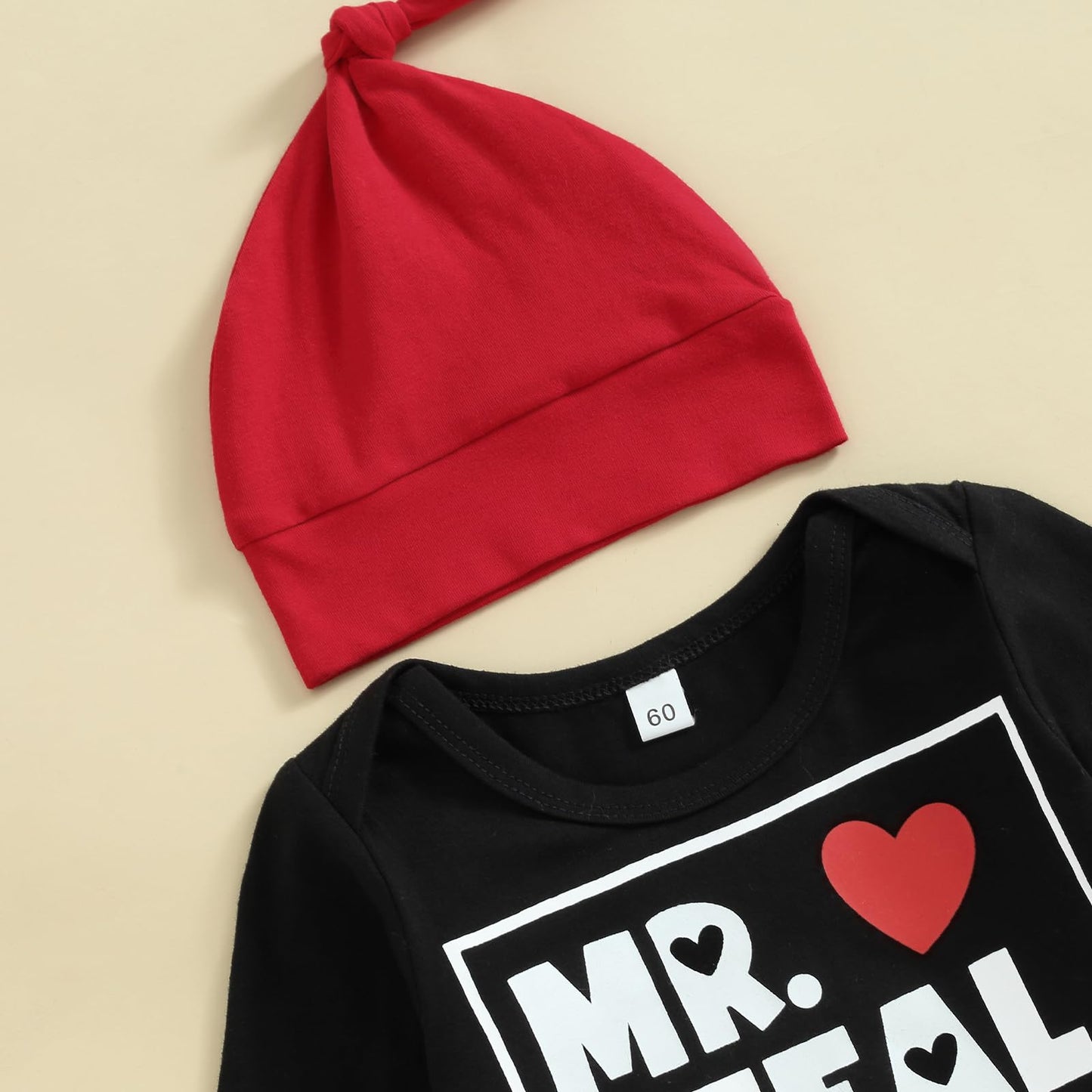 My First Valentines Day Baby Boy Outfit Long Sleeve Romper Onesie Jogger Pants Set Toddler Valentines Day Outfit(C-Black,12-18 M