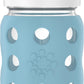 Lifefactory 8-Ounce Wide Neck Glass Baby Bottle With Protective Silicone Sleeve And Flat Cap, Denim (Lg2231Wde4)