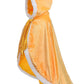Party Chili Fur Princess Cape Fur Hooded Cloaks Costume For Little Girls Dress Up Yellow 3-4 Years(110Cm)