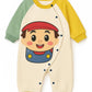 Bold N Elegant Full Sleeve Footless Baby Romper Onesie Front Button Bodysuit Jumper for Newborn Baby Boys Girls Kids (Green, 3 M