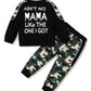 Tuemos Toddler Boy Clothes Ain 'T No Mama Like The One I Got Sweatshirt Top + Camouflage Pants Outfit Set 18Months-5T, Black Cam