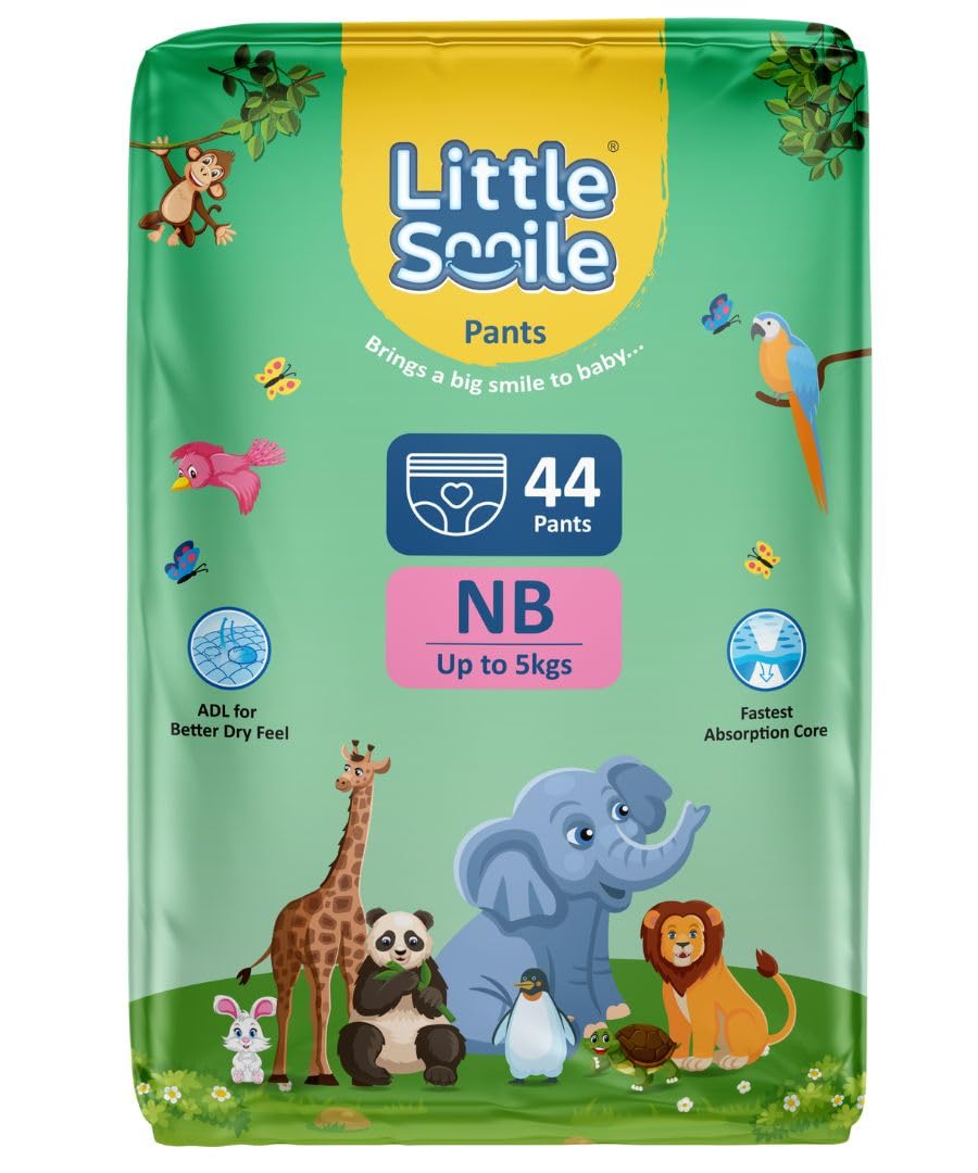 Littlesmile Baby Pants Extra Absorb Diapers  New Born 44 Pieces
