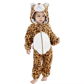 Qiaoniuniu Halloween Baby Leopard Costumes Toddler Outfit Infants Cosplay Romper 2-6 Months