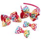 JIAHANG Baby Girls Grosgrain Ribbon 4 Inch Hair Bow Headband and Alligator Clips Set, Colorful Hair Bow Accessories for Children