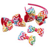 JIAHANG Baby Girls Grosgrain Ribbon 4 Inch Hair Bow Headband and Alligator Clips Set, Colorful Hair Bow Accessories for Children