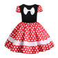 Ibtom Castle Kids Baby Girl Polka Dots Princess Costume Birthday Cake Smash Outfits Fancy Dresses Up Pageant Party Cosplay Mouse