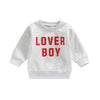 Fiomva Baby Girl Boy Valentine'S Day Outfits Love Print Long Sleeve Pullover Sweatshirt Overszied Sweater Fall Winter Clothes (L
