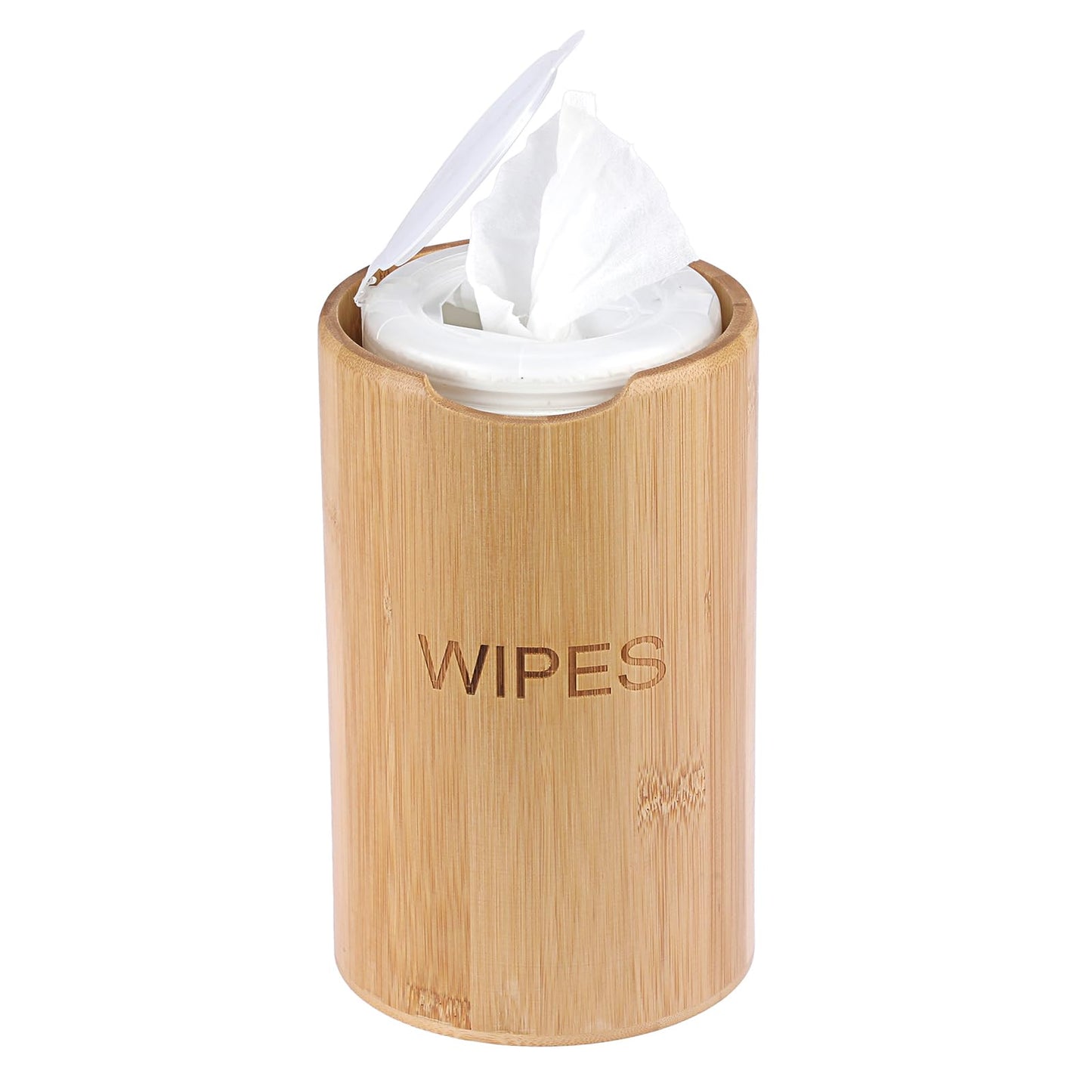 Kokone Bamboo Wipes Dispenser Compatible for Clorox Lysol, Farmhouse Wipes Canister Holder Cleaning Wipe Dispenser Container, De