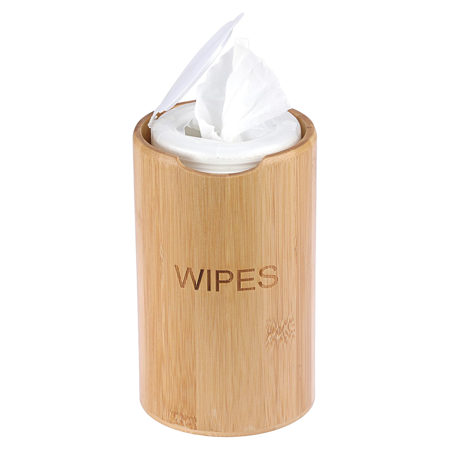 Kokone Bamboo Wipes Dispenser Compatible for Clorox Lysol, Farmhouse Wipes Canister Holder Cleaning Wipe Dispenser Container, De