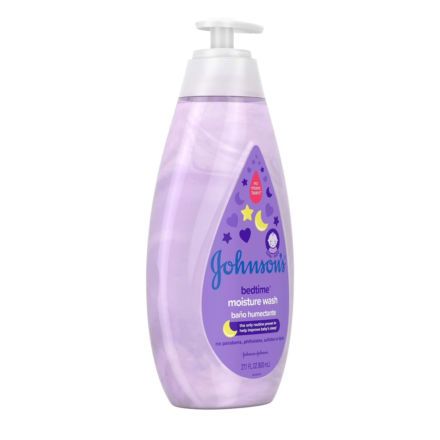 Johnson'S Tear-Free Bedtime Baby Moisture Wash With Soothing Naturalcalm Aromas, 27.1 Fl. Oz