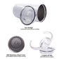 Okba 6 Pack 12 Oz Sublimation White Blank Straight Sippy Cup