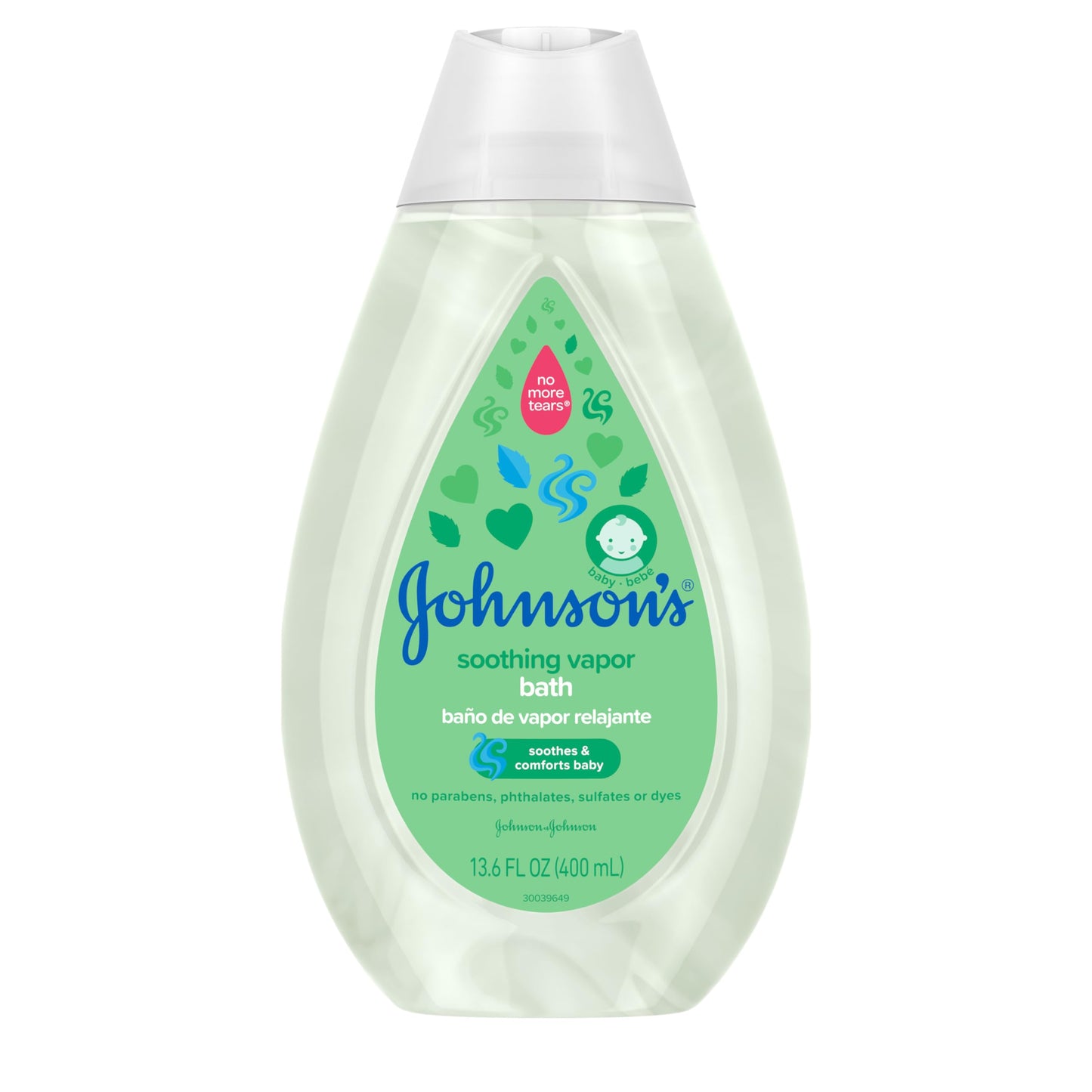 Johnson'S Baby Vapor Bath With Soothing Aromas To Relax Babies, Tear-Free & Hypoallergenic Liquid Baby Bath Formula, No Parabens