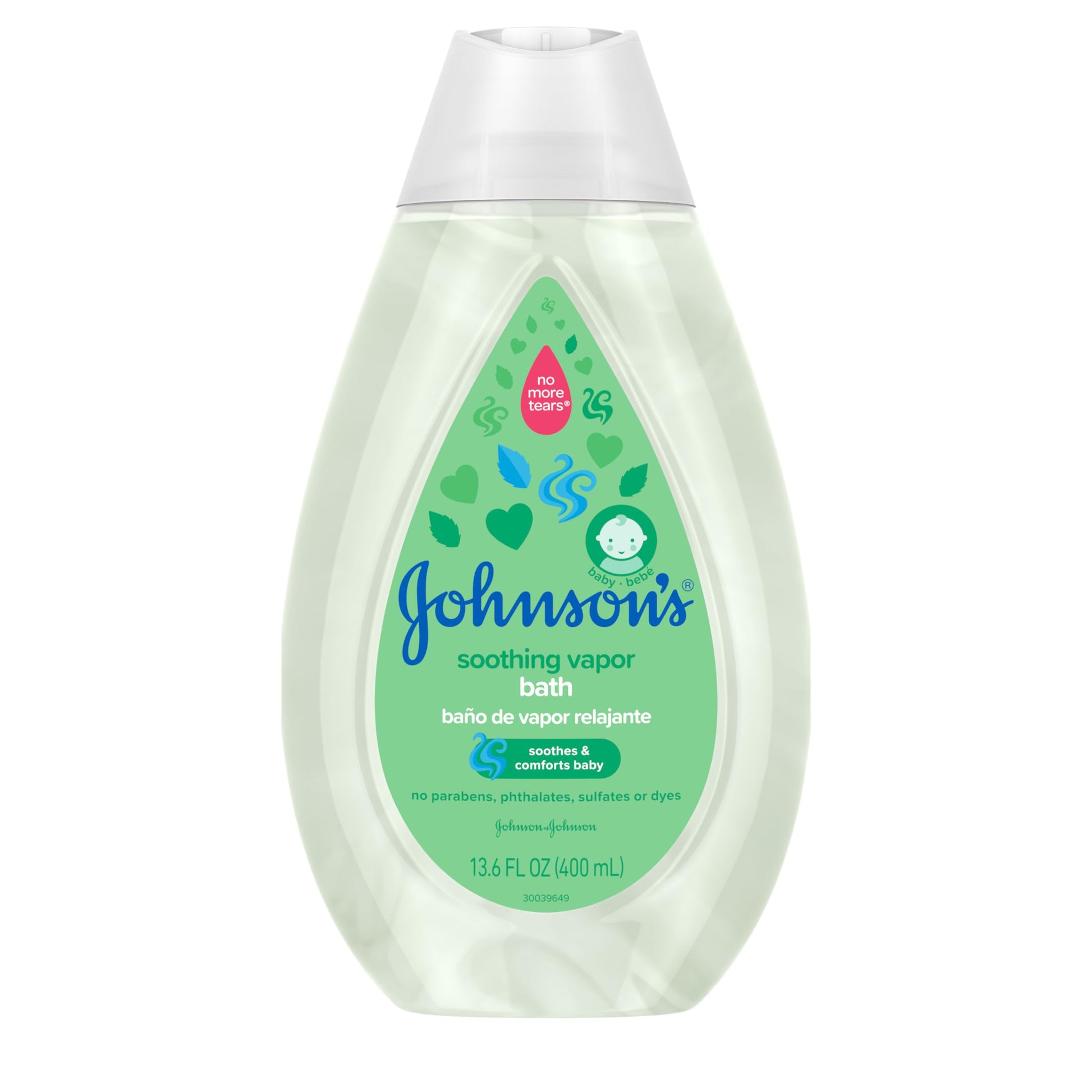 Johnson'S Baby Vapor Bath With Soothing Aromas To Relax Babies, Tear-Free & Hypoallergenic Liquid Baby Bath Formula, No Parabens