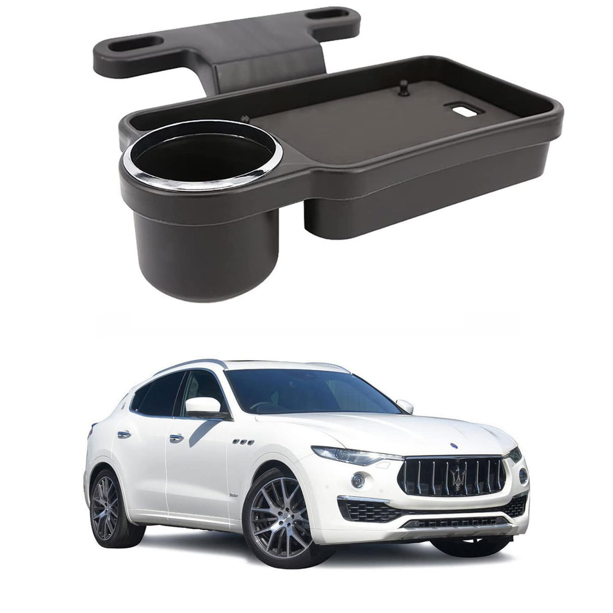 Oshotto (FT04) Foldable Car Auto Headrest Rear Back Seat Table Drink Food Cup Tray Holder Compatible with Maserati Levante  Bl