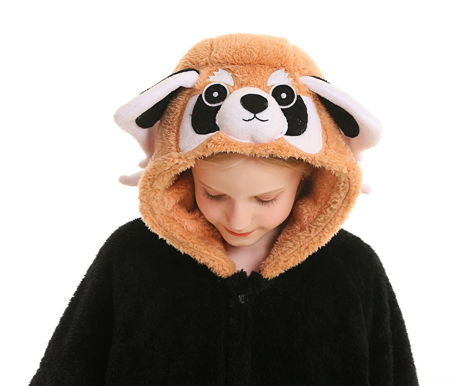 Atoz Onesie For Kids, Animal Pajamas Halloween Cosplay Costume For Girls Boys, Raccoon 6-7Y