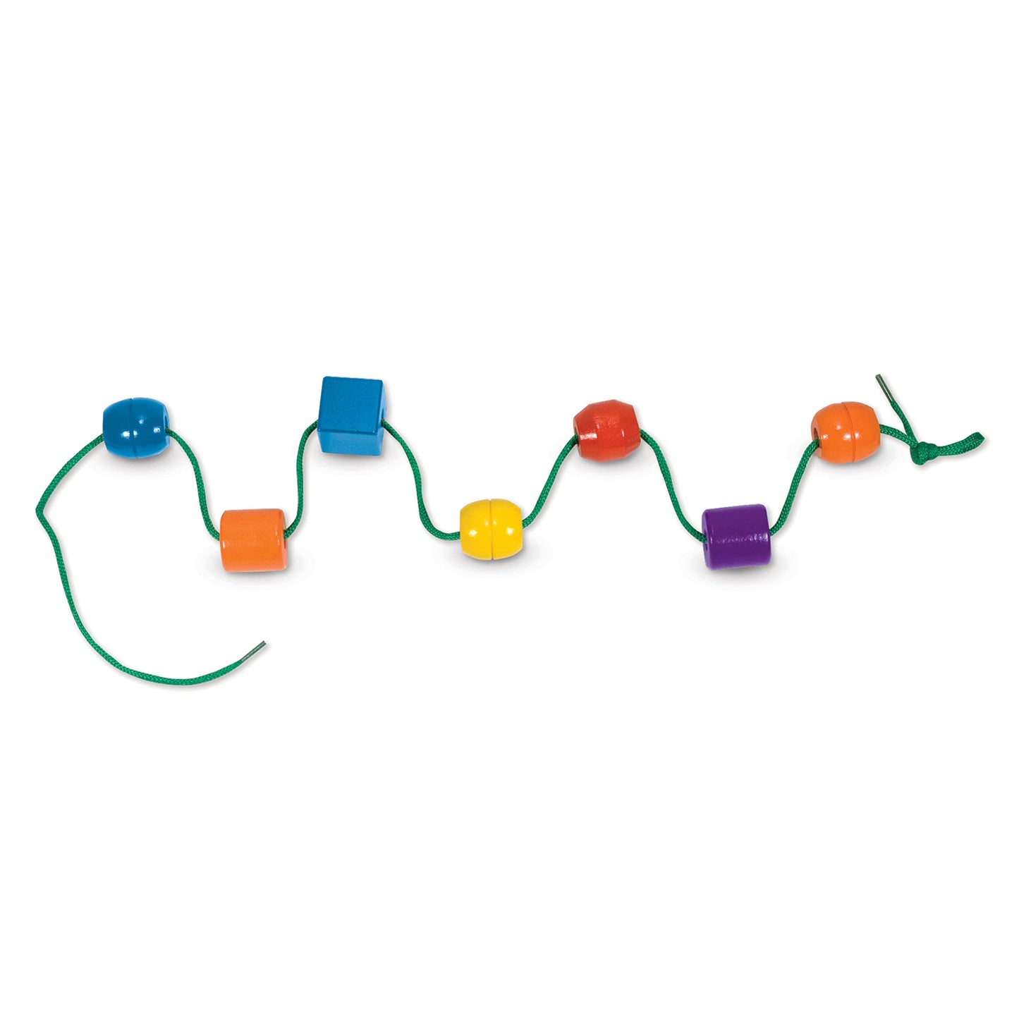 Melissa & Doug Primary Lacing Beads - Educational Toy With 30 Wooden Beads and 2 Laces Beads For Toddlers, Fine Motor Skills Lac