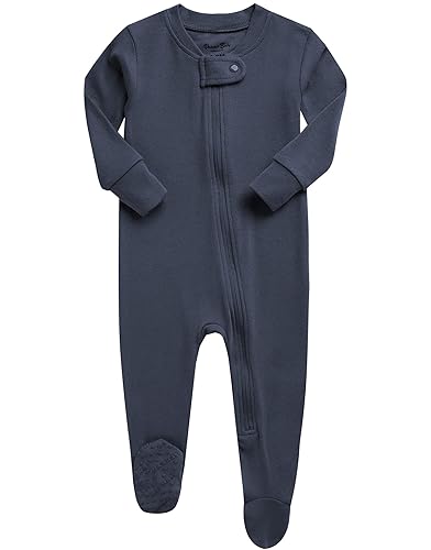 Vaenait Baby Toddler Boys Girls Solid Footie Pajama Cozy Modal Chacoal 24M