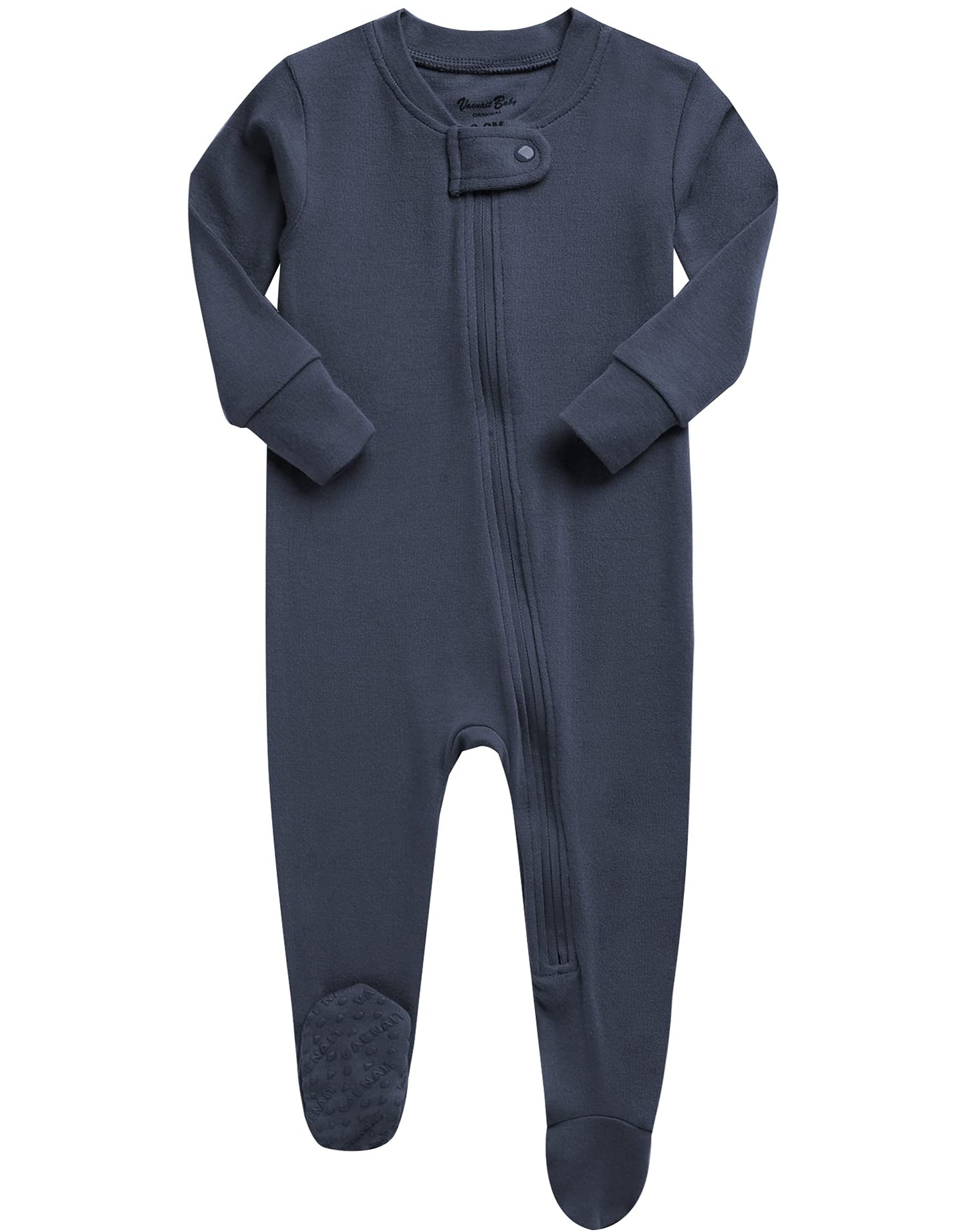 Vaenait Baby Toddler Boys Girls Solid Footie Pajama Cozy Modal Chacoal 24M